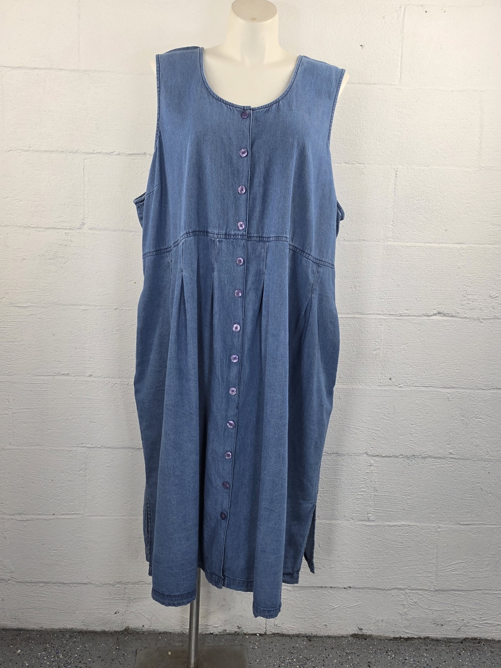 Liz&Me Essentials Vintage Sleeveless Denim Jumper Dress